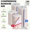 30 Pcs Elastic Bandage Wrap Compression Bandage with Self Closure Washable Reusable Elastic Bandage for Sports Sprains Injuries (3 Inch, 4 Inch in Width) view 2