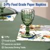 150 Bird Cocktail Beverage Napkins 3 Ply Bar Square Disposable Party Napkins Dessert Coffee Drink Napkins Guest Paper Hand Towels for Bathroom Wedding Tea Party Table Decoupage Napkins view 4