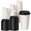 YEEHAW 100 Pack 16 oz Disposable Coffee Cups with Lids, Heat & Leak-proof Paper Cups, to Go Coffee Cups for Hot & Cold Beverage view 1