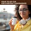 YEEHAW 100 Pack 16 oz Disposable Coffee Cups with Lids, Heat & Leak-proof Paper Cups, to Go Coffee Cups for Hot & Cold Beverage view 4