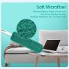 EHOMGUI Microfiber Duster, Feather Duster, Dusters for Cleaning, Washable Dusters with Reusable Microfiber Head, Feather Dusters for Cleaning Cobweb, Blinds, Furniture, Cars-Green view 4
