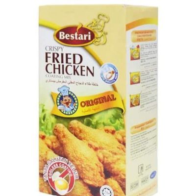 Bestari Original Crispy Fried Chicken Coating Mix 150g - Simple and Tasty - HALAL - Crunchiest Bite - Eggless Coating - No Additional Flavoring Needed