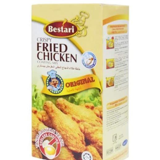Bestari Original Crispy Fried Chicken Coating Mix 150g - Simple and Tasty - HALAL - Crunchiest Bite - Eggless Coating - No Additional Flavoring Needed