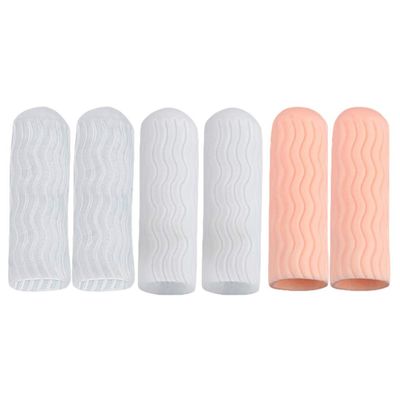 Healifty Gel Cots 3 Pairs - Protectors Silicone Sleeves, Gloves Support for Cracking,