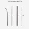 Stainless Steel Straws Set with Cleaner Brush - 3 Reusable Straws, 1 Cleaner Brush, and a Convenient Carry Bag - Eco-Friendly and Durable view 3
