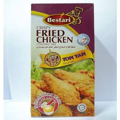 Bestari Tom Yam Crispy Fried Chicken Coating Mix 150g - Simple and Tasty - HALAL - Crunchiest Bite - Eggless Coating - No Additional Flavoring Needed