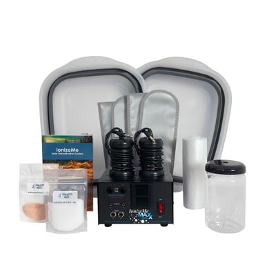 HEALTHandMED IonizeMe Maxx Dual (2-Channel Unit) - Powerful 20V Home Detox Equipment for Toxin Removal | 5 Year Warranty and Detox Expert Phone Consultation | Made in USA (Starter Pack with Belts)