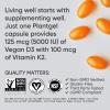 Sports Research Vitamin D3 K2 with 5000iu of Plant-Based D3 & 100mcg of Vitamin K2 as MK-7, Non-GMO Verified & Vegan Certified - 160 Liquid Softgels view 4