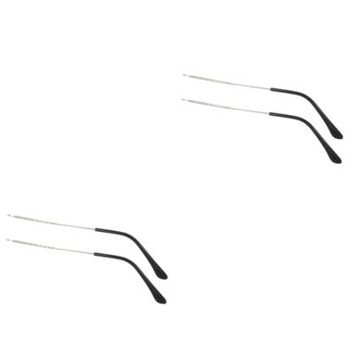 STOBOK 2pairs Metal Eyeglasses Replacement Temple Arms Fit for Glasses and Sunglasses Non- Design Repair Legs