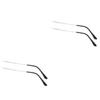 STOBOK 2pairs Metal Eyeglasses Replacement Temple Arms Fit for Glasses and Sunglasses Non- Design Repair Legs view 1