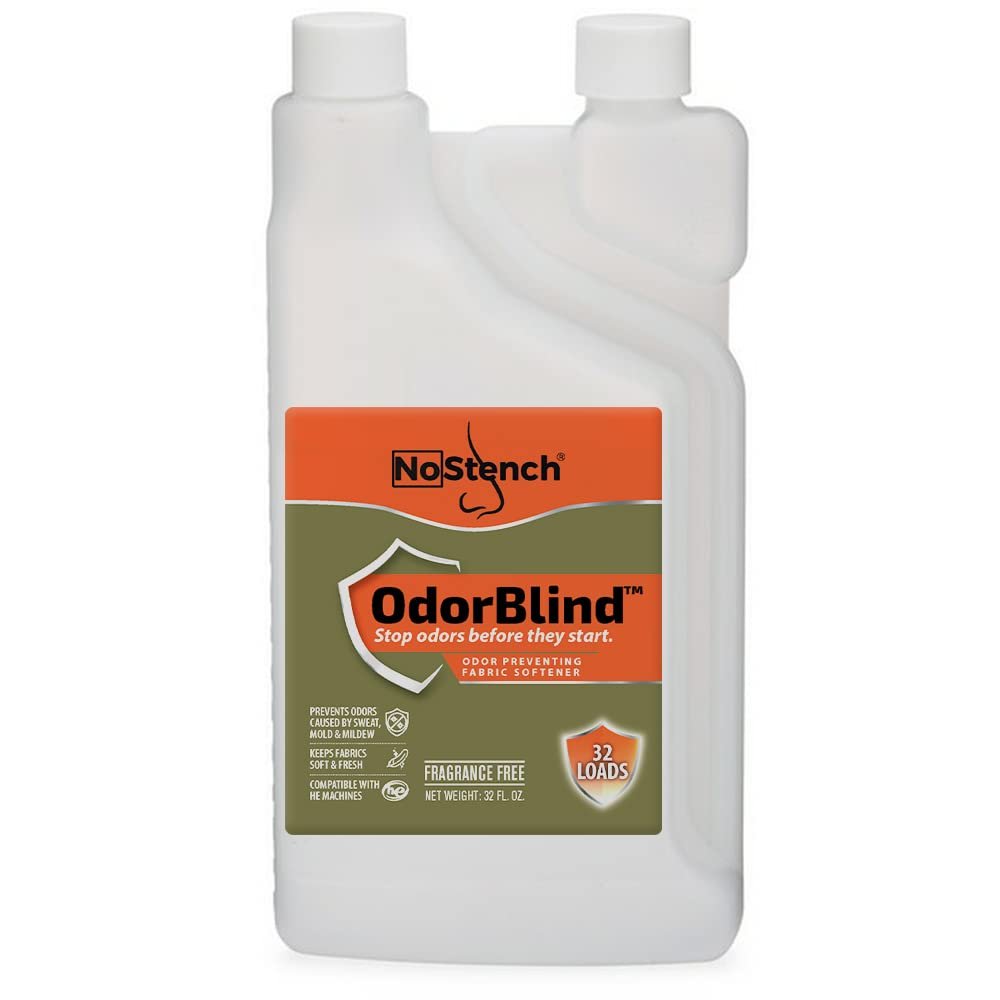 NoStench OdorBlind | Odor Preventing Fabric Softener | Prevents Hunting Odors, Scent Free Hunting Fabric Softener, Keeps Human Scent Away | 32 Ounce Bottle