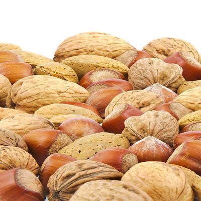 Anna and Sarah Premium Mixed Nuts in Shell, California Jumbo Chandler Walnuts, Extra Large Pecans, California Almonds, Large Oregon Hazelnuts (NO BRAZIL NUT), 6 Lbs