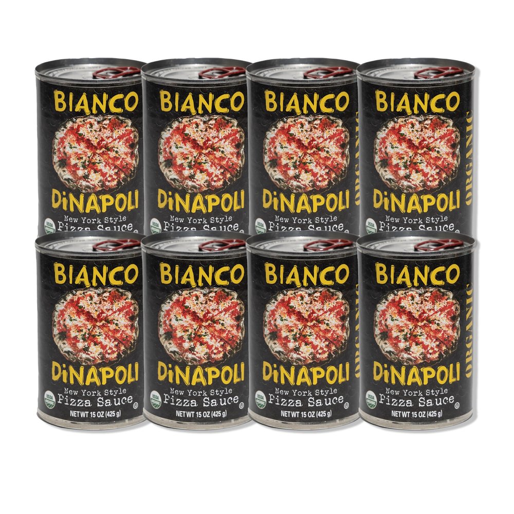 Bianco DiNapoli Organic NY Style Pizza Sauce, 15 Oz (Pack of 8), Vine Ripened California Grown Tomatoes, with Garlic, Spices, & Extra Virgin Olive Oil, Perfect for Homemade Pizza