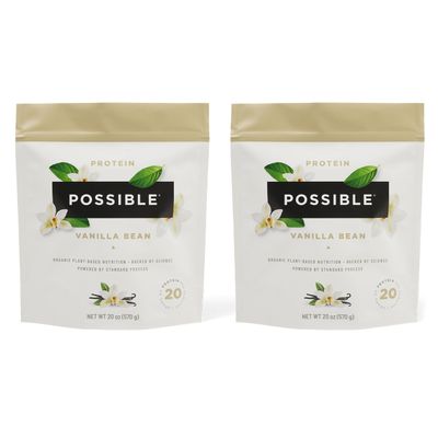 Possible Protein Powder - Muscle Growth & Recovery Support - Plant-Based Protein - Essential Amino Acids & BCAAs - Vegan, Gluten-Free & USDA Organic - Vanilla, 1.25 Pound (Pack of 2)