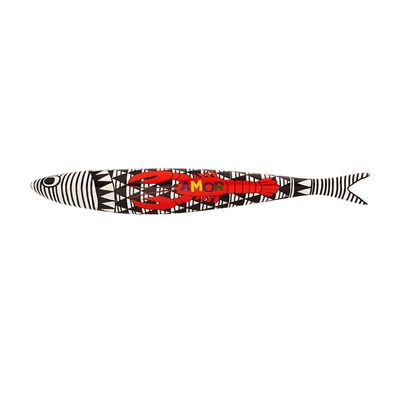 Bordallo Pinheiro + Sardine + The Lobster That inhabits me by Luciana Novis + H 1" W 7" L 1" + Multicolor