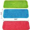 Microfiber Mop Pads, 18.5 x 6.3 Inch Reusable and Washable Spray Mop Pads, Wet and Dry Household Mop Pad Replacement, Set of 12(Colorful) view 2
