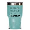 Diabetes, Diabetes Awareness, Tumbler, My Diabetes is Chronic but My Butt is Iconic, Diabetes, Diabetes Awareness, Funny, Inappropriate, Gag, Tumbler Teal, Gift for Diabetes, Diabetes Awareness, view 1