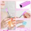 Jutom 8 Pack Valentine's Day Metal Heart Straws Reusable Heart Shaped Straw Stainless Steel with Silicone Tips Cute with 2 Cleaning Brushes for Hot Cold Drink Galentines Day Bridal Shower Wedding view 3