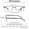mrbobmslee 4 Pack Reading Glasses for Men, Blue Light Blocking Computer Readers, Anti UV Ray/Eye Strain/Glare, Metal Frame Eyeglasses with Pouches(375 Magnification Strength) view 3