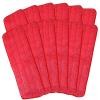 Microfiber Mop Pads, 18x 6 Inch Reusable and Washable Spray Mop Pads, Wet and Dry Household Mop Pad Replacement, Set of 12(Red) view 1