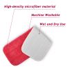 Microfiber Mop Pads, 18x 6 Inch Reusable and Washable Spray Mop Pads, Wet and Dry Household Mop Pad Replacement, Set of 12(Red) view 3