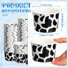 50 Pcs 9 oz Cow Print Ice Cream Cups Disposable Bowls Bulk Paper Soup Cup Cow Themed Food Container for Snack Dessert Animal Fruit Party Supplies Serving Summer Picnic Birthday Farm Favor Decorations view 3