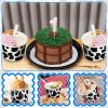 50 Pcs 9 oz Cow Print Ice Cream Cups Disposable Bowls Bulk Paper Soup Cup Cow Themed Food Container for Snack Dessert Animal Fruit Party Supplies Serving Summer Picnic Birthday Farm Favor Decorations view 4