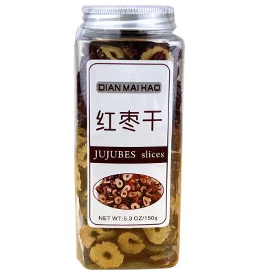 Dried Red Dates, Pitted Red Jujube Slices 5.3oz/150g, Chinese Red Dates, Dried Fruit No Sugar Added, No Addition, Scented Tea