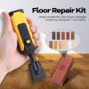 ERYUE Floor Repair Suit, Home Household Laminate Repairing Kit Floor Repairs Kit DIY Multifunctional Wood Board Repairs Tool Kit Wooden Floor Scratches Mending Utility Tool Kit with 11 Wax Blocks view 2
