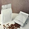 12oz 100pcs High Barrier Wihite Coffee Bags with Aluminum Foil Liner, Resealable Coffee Pouches with Degassing Valve, Ziplock Food Storage Bags with Pull Tape, 12oz/0.75lb/340gram, Pack of 100 view 4
