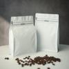 16oz 50pcs Wihite Coffee Bags with High Barrier Aluminum Foil Liner, Resealable Coffee Pouches with Degassing Valve, Ziplock Food Storage Bags with Pull Tape, 16oz/1lb/500gram view 4