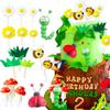 18 PCS Bug Birthday Party Decorations Insects Party Decoration Bug Cake Cupcake Toppers Insect Bugging out Themed Decorations view 1