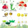 18 PCS Bug Birthday Party Decorations Insects Party Decoration Bug Cake Cupcake Toppers Insect Bugging out Themed Decorations view 2