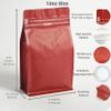 100 Count 12oz Red Coffee Bags with Aluminum Foil Liner, High Barrier Coffee Pouches with Degassing Valve, Ziplock Food Storage Bags with Pull Tape, Pack of 100, 12oz/0.75lb/340gram view 2