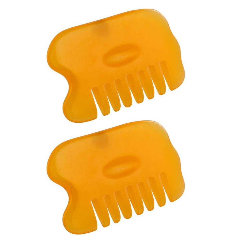 Healifty Multitools 2pcs Comb Multipurpose Tool Scalp Massagers Facial Muscle Scraping Tools Wide Tooth Hair Scraping Board Hair Massager Massage Tools Jade Massage Board Beeswax