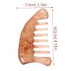 Healifty Resin Massage Comb 2Pcs - Guasha Scalp Comb, Handheld Gua Sha Scraping Massage Tool for Head Caring, Relax (Yellow + Coffee) view 2