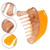 Healifty Resin Massage Comb 2Pcs - Guasha Scalp Comb, Handheld Gua Sha Scraping Massage Tool for Head Caring, Relax (Yellow + Coffee) view 3
