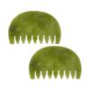 Healifty Jade Comb Scalp Massager - Fine Tooth Jade Scalp Comb for Hair Massage Tools and Spa Therapy - Handheld Gua Sha Tool for Relaxation and Buildup Removal 3.54X2.28X0.11In view 1