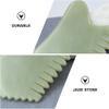 Healifty Jade Comb Scalp Massager - Natural Green Jade Hair Massager Comb for Head Massage and Relaxation with Smooth Edges Ergonomic Design 3.93X2.40X0.23In view 3
