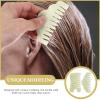 Healifty Jade Hair Comb for Scalp Massage and Gua Sha Therapy - Dual Purpose Jade Scraping Comb for Hair and Facial Beauty 3.5 Inch Wide Tooth Design view 2
