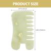 Healifty Jade Hair Comb for Scalp Massage and Gua Sha Therapy - Dual Purpose Jade Scraping Comb for Hair and Facial Beauty 3.5 Inch Wide Tooth Design view 4