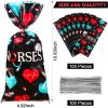 100 Pack Nurses Week Gift Bags Bulk Nursing Candy Bags Goody Bags Medical Gift Bag Treat Bags for National Nurse Day, Nursing Graduation Congrats, Nurse Doctor Theme Party Favors Supplies (Black) view 2
