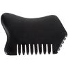 Healifty Multifunctional Scraping Massage Comb 3.5 Inch Ergonomic Jade Stone Guasha Tool for Face Neck Scalp and Body Relaxation Therapy view 1