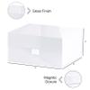Purple Q Crafts 5 Pack White Hard Gift Box With Magnetic Closure Lid 8"x8"x4" Square Favor Boxes With White Glossy Finish (5 BOXES) view 3