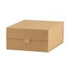 Purple Q Crafts 5 Pack Brown Kraft Ribbed Hard Gift Box With Magnetic Closure Lid 8"x8"x4" Square Favor Boxes With Classy Ribbed Paper Finish view 2