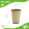Responsible Products Certified Compostable 12 oz Paper Cups, Cold  Hot Coffee Cups, Disposable Paper Cups, Extra Strength Disposable Cups, Made without PFAS (50 count) view 2