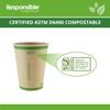 Responsible Products Certified Compostable 12 oz Paper Cups, Cold  Hot Coffee Cups, Disposable Paper Cups, Extra Strength Disposable Cups, Made without PFAS (50 count) view 3
