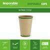 Responsible Products Certified Compostable 12 oz Paper Cups, Cold  Hot Coffee Cups, Disposable Paper Cups, Extra Strength Disposable Cups, Made without PFAS (50 count) view 4