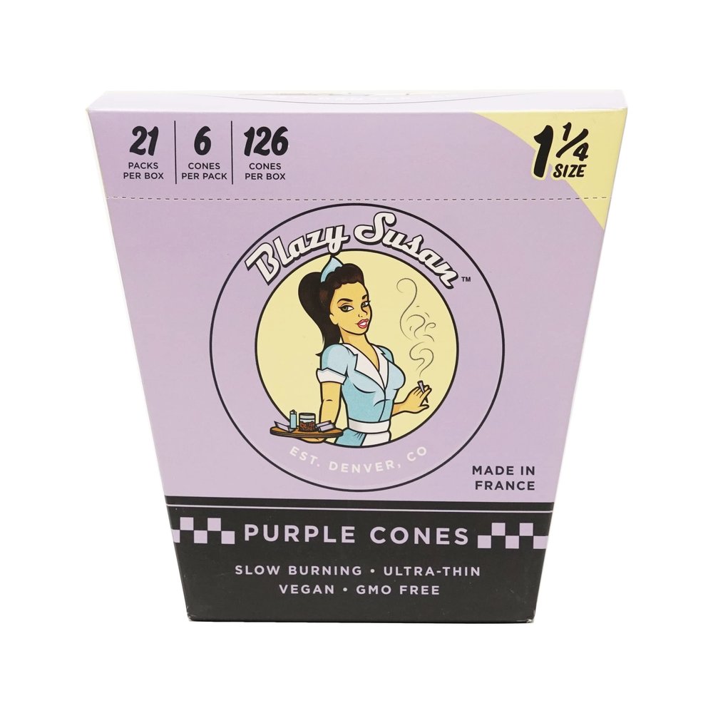 Purple 1-1/4 Pre Rolled Cones Full Box