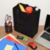 ZENPAC Reusable Tote Bags, Black Fabric Bags Medium for Small Business, Retail, Gift Canvas, Holidays, Christmas, Party Favors, Bulk, 10x5x13, 12 Pack view 2